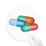 Dıythinker Hap Kapsülü Sağlık Bakım Ürünleri Desen Baskılı Yuvarlak Kaymaz Kauçuk Mouse Pad