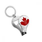 Dıythinker Happy Canada Day 4. Temmuz Akçaağaç Yaprağı Doku Anahtarlık