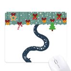DIYthinker Hayvan Siyah Yılan Çizimi Desenli Mouse Pad Oyun Ofis Mat Noel Kauçuk Ped