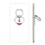 DIYthinker Hiv 1 Aralık Kırmızı Kurdele Aids Day Heart Cep Telefonu Yüzük Stand Tutucu Braket Evrensel Destek Hediyesi