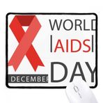 Dıythinker HIV 1st Aralık Dünya AIDS Günü Kırmızı Kurdele Kaymaz Mousepad Oyunu Ofis Siyah Titched Kenarları Hediye