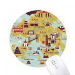 Dıythinker Hong Kong Haritası Gezi Çin Baskılı Yuvarlak Kaymaz Kauçuk Mouse Pad
