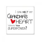 Dıythinker I Can Melt My Grandmas Heart Best Granny Nana Love Seramik Bisque Fayans Dekorasyon 10x10 cm Seramik Karo
