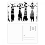 DIYthinker İlkel Afrika Elbiseleri Aborijin Siyah Totemler Kartpostal Seti Doğum Günü Teşekkür Kartı Gönderi Tarafı 20 adet 14,5 cm x 9,7 cm Çok Renkli