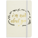 Dıythinker In Nuts About You Alıntılı Stil Kumaş Sert Kapak A5 Defter