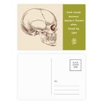 DIYthinker İnsan Kafatası Profil Çizim Şiir Kartpostal Seti Teşekkür Kartı Gönderi Tarafı 20 adet