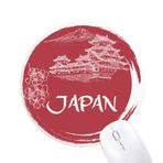 Dıythinker Japonya Ulusal Bayrağı Kırmızı Tapınak Baskılı Yuvarlak Kaymaz Kauçuk Mouse Pad