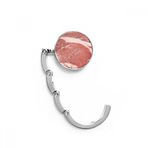 DIYthinker Kadın Domuz Çiğ Et Gıda Dokusu Masa Kancası Katlanır Çanta Masa Askısı Katlanabilir Tutucu 4,4 x 4,4 cm (Genişlik x Yükseklik) Katlanmış Çok Renkli