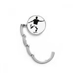 DIYthinker Kadın Fiziksel Eğitim Futbol Shot Masa Kancası Katlanır Çanta Masa Askısı Katlanabilir Tutucu 4,4 x 4,4 cm (Genişlik x Yükseklik) Katlanmış Çok Renkli