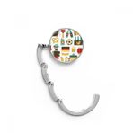 DIYthinker Kadın Futbol Bira Sosis Brezilya Kültürel Masa Kancası Katlanır Çanta Masa Askısı Katlanabilir Tutucu 4,4 x 4,4 cm (Genişlik x Yükseklik) Katlanmış Çok Renkli