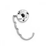 DIYthinker Kadın Futbol Brezilya Haritası Şekilli Brezilya Slogan Masa Kancası Katlanır Çanta Masa Askısı Katlanabilir Tutucu 4,4 x 4,4 cm (Genişlik x Yükseklik) Katlanmış Çok Renkli