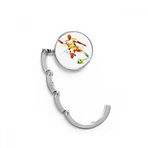 DIYthinker Kadın Futbol Oyuncuları Tekme Futbol Masası Kancası Katlanır Çanta Masa Askısı Katlanabilir 4,4 x 4,4 cm (Genişlik x Yükseklik) Katlanmış Çok Renkli