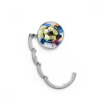 DIYthinker Kadın Futbol Spor Boyalı Masa Kancası Katlanır Çanta Masa Askısı Katlanabilir Tutucu 4,4 x 4,4 cm (Genişlik x Yükseklik) Katlanmış Çok Renkli