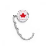 DIYthinker Kadın Happy Canada Day 4 Temmuz Akçaağaç Yaprağı Masa Kancası Katlanır Çanta Masa Askısı Katlanabilir Tutucu 4,4 x 4,4 cm (Genişlik x Yükseklik) Katlanmış Çok Renkli