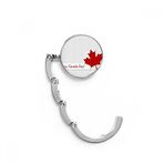 DIYthinker Kadın Happy Canada Day Dikey Tahıl Akçaağaç Yaprağı Masa Kancası Katlanır Çanta Masa Askısı Katlanabilir Tutucu 4,4 x 4,4 cm (Genişlik x Yükseklik) Katlanmış Çok Renkli