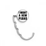 DIYthinker Kadın I Want A New Piyano Masa Kancası Katlanır Çanta Masa Askısı Katlanabilir Tutucu 4,4 x 4,4 cm (Genişlik x Yükseklik) Katlanmış Çok Renkli