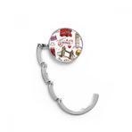 DIYthinker Kadın Kalp Kule Otobüs Araba BK Hamburger Simgesi Masa Askısı Katlanır Çanta Masa Askısı Katlanabilir Tutucu 4,4 x 4,4 cm (Genişlik x Yükseklik) Katlanmış Çok Renkli