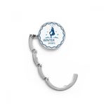 DIYthinker Kadın Kış Spor Kayak Kıyafeti Suluboya Masa Kancası Katlanır Çanta Masa Askısı Katlanabilir Tutucu 4,4 x 4,4 cm (Genişlik x Yükseklik) Katlanmış Çok Renkli