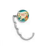 DIYthinker Kadın Kulaklık Davul Müzik Enstrümanları Desen Masa Kancası Katlanır Çanta Masa Askısı Katlanabilir Tutucu 4,4 x 4,4 cm (Genişlik x Yükseklik) Katlanmış Çok Renkli