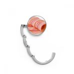 DIYthinker Kadın Kuzu Rulo Ham Et Gıda Dokusu Masa Kancası Katlanır Çanta Masa Askısı Katlanabilir Tutucu 4,4 x 4,4 cm (Genişlik x Yükseklik) Katlanmış Çok Renkli