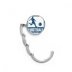 DIYthinker Kadın Mavi Futbolcu Tekme Futbol Masası Kancası Katlanır Çanta Masa Askısı Katlanabilir Tutucu 4,4 x 4,4 cm (Genişlik x Yükseklik) Katlanmış Çok Renkli