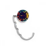 DIYthinker Kadın Müzik Aletleri Çılgın Mavi İllüstrasyon Masa Kancası Katlanır Çanta Masa Askısı Katlanabilir Tutucu 4,4 x 4,4 cm (Genişlik x Yükseklik) Katlanmış Çok Renkli