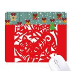 DIYthinker Kağıt Kesimli Kaplan Hayvan Çin Zodyak Mouse Pad Oyun Ofis Mat Noel Kauçuk Ped