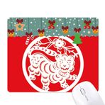 DIYthinker Kağıt Kesimli Kaplan Hayvan Çin Zodyak Sanatı Mouse Pad Oyun Ofis Mat Noel Kauçuk Ped