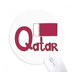 Dıythinker Katar Ulusal Bayrak Mor Desen Baskılı Yuvarlak Kaymaz Kauçuk Mouse Pad