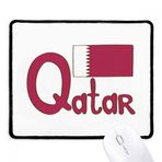 Dıythinker Katar Ulusal Bayrak Mor Desen Kaymaz Siyah Başlıklı Kenarlar Mouse Pad