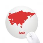 Dıythinker Kırmızı Asya İllüstrasyon Haritası Desenli Baskılı Yuvarlak Kaymaz Kauçuk Mouse Pad