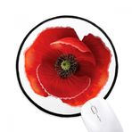 Dıythinker Kırmızı Çiçek Boyama Büyük Mısır Haşhaş Yuvarlak Kaymaz Mouse Pad