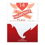 DIYthinker Kırmızı Sevgililer Günü Be Mine Tatil Mutlu Noeller Kartı Noel Vintage Mesaj
