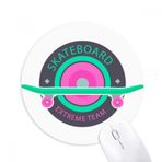 DIYthinker Kış Sporları Kaykay ve Ekibi Yuvarlak Kaymaz Kauçuk Fare Altlığı Oyun Ofis Mouse Pad Hediye