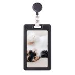 DIYthinker Kitty Cat Stripes Relax Sleep Animal Geri Çekilebilir Rozet Makara Kart Kılıfı