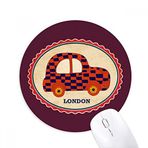 Dıythinker Küçük araba İngiltere Londra Damga Britian Baskılı Yuvarlak Kaymaz Kauçuk Mouse Pad
