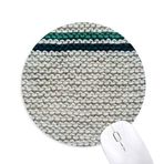 Dıythinker Kumaş Keten Örgü Gri Soyut Baskılı Yuvarlak Kaymaz Kauçuk Mouse Pad