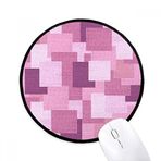 Dıythinker Kumaş Keten Örme Mor SquareMosaic Yuvarlak Kaymaz Mouse Pad