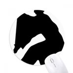Dıythinker Kung Fu Çin Çin Shaolin Çubuk Kültür Baskılı Yuvarlak Kaymaz Kauçuk Mouse Pad