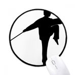 Dıythinker Kung Fu Çin Shaolin Sopa Dövüş Sanatı Yuvarlak Kaymaz Mouse Pad