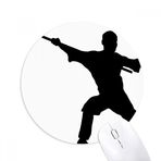 Dıythinker Kung Fu Dövüş Sanatı Çin Shaolin Çubuk Baskılı Yuvarlak Kaymaz Kauçuk Mouse Pad