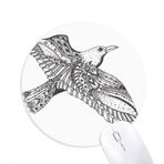 Dıythinker Kuş Boyası Uçan Sadık Güçlü Baskılı Yuvarlak Kaymaz Kauçuk Mouse Pad