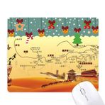 DIYthinker Landmark Deve Çöl Yolculuğu İpek Yol Haritası Mouse Pad Oyun Ofis Mat Noel Kauçuk Ped