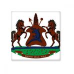 Dıythinker Lesotho Afrika Ulusal Amblem Seramik 10x10 cm Seramik Karo