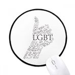 Dıythinker LGBT Gökkuşağı Bayrağı Büyük Yuvarlak Kaymaz Mouse Pad