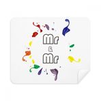 DIYthinker Lgbt Gökkuşağı Bayrağı Mr & Mr Phone Ekran Temizleyici Gözlük Temizleme Bezi 2 Adet Süet Kumaş