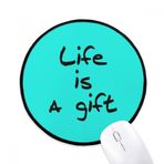DIYthinker Life is a Gift İlham Verici Alıntı Sözler Yuvarlak Kaymaz Fare Altlıkları Siyah Başlıklı Kenarlar Oyun Ofis Hediyesi