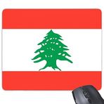 DIYthinker Lübnan Ulusal Bayrağı Asya Ülke Sembolü İşareti Desenli Dikdörtgen Kaymaz Kauçuk Mousepad Oyun Mouse Pad
