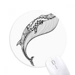 Dıythinker Mavi Balina Büyük Güçlü Baskılı Yuvarlak Kaymaz Kauçuk Mouse Pad