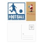 DIYthinker Mavi Futbolcu Kick Futbol Noel Baba Kartpostal Seti Teşekkür Kartı Gönderi 20 adet